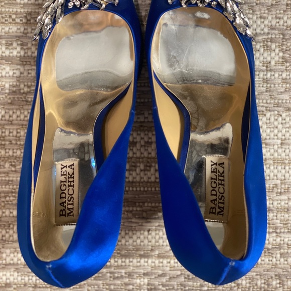 Badgley Mischka Royal blue with silver jewels heels. - Picture 5 of 5